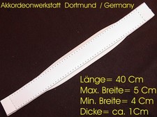5 x 40 cm Akkordeon (Leder) Bassgurt, Riemen, accordion bass belt