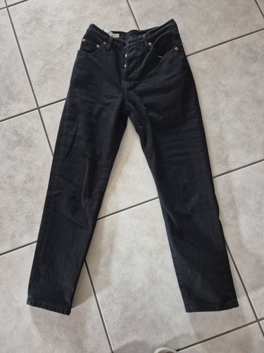 Levis 501 crop - schwarz, gr