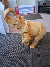 Deko Skulptur Elefant aus Speckstein Vintage Antik 20,5 x 19 x 11,5 cm