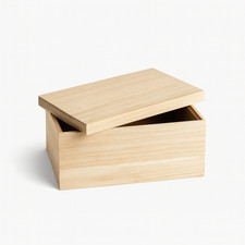 Holzbox mit Deckel 33 cm – naturbelassen – Deko & Aufbewahrung