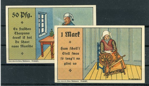 Niebüll scheine notgeld - niebüll, /