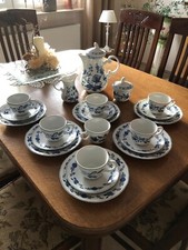 Kaffeeservice Zwiebelmuster Wellco Design Krefeld für 6 Personen 24 teilig TOP