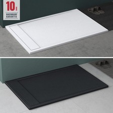 Duschwanne Duschtasse aus Mineralguss 80x120 90x140cm DIN-Anschlüsse Geoma 10