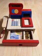 Holzkasse für den Einkaufsladen/Kaufmannsladen mit Digitaler Anzeige