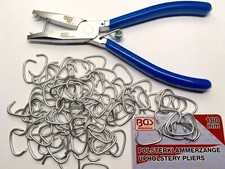 Polsterklammerzange 100 Polsterklammern Spezialzange Polsterzange Klammer Sitze