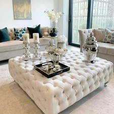 Fußhocker Samt Quadratisch