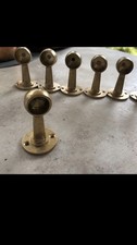 8 Messing Rohrhalter Endstücke Gardinenstange 