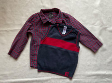 Kombination  Weste Hemd  für Jungen  Gr. 86/92