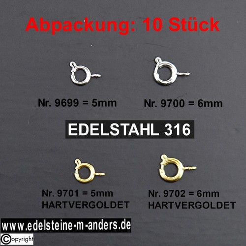 Federringverschluß schmuck - federringverschluß,