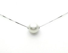 Kette aus Weißgold 18 CT 750 Und Perle Vorbeigehen