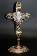 sehr alte schöne Monstranz für Kreuz Reliquie 18.Jahrhundert Barock, selten !