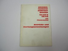 Takeuchi TB 650S 14S Raupenbagger Betriebsanleitung Bedienungsanleitung