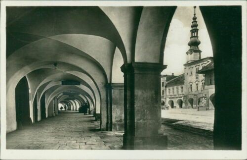 Ansichtskarte zwittau rathaus - ansichtskarte,
