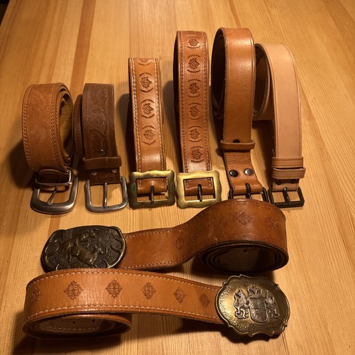 Vintage ledergürtel sammlung - vintage,
