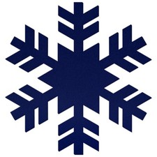 Blaue filz schneeflocke - blaue,