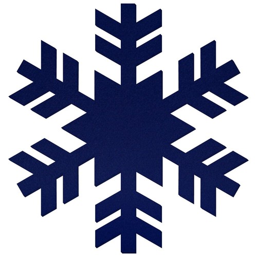 Blaue filz schneeflocke - filz,
