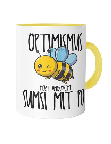 Optimismus sumsi mit tasse - mit, po