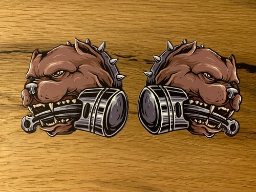 Pitbull aufkleber racing - 2x,