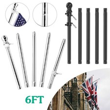 Flaggenstock Fahnenmast Verstellbar Edelstahl rostfreier Fahnenstock FlaggeFahne