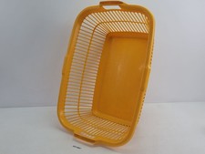 DDR Wäschekorb gelb Kunststoff Streben Pneumant 1984 Vintage Haushalt #2511887