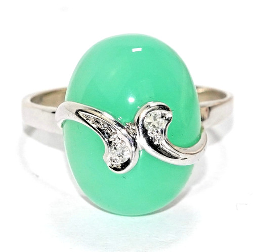 Ring gold chrysopras 6ct 2 - gold,