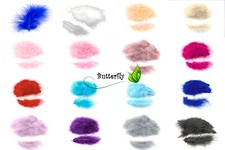 20 Marabufedern 12-17cm Flaumfedern Bastelfedern Maskenfedern Vogelfedern Federn