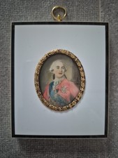 Lupenmalerei Miniature  "Louis XVI"  9 x 10 cm