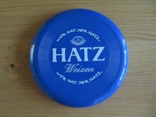 Frisbee-Scheibe mit Aufschrift / Werbung "Hatz" Ø ca. 22 cm, blau