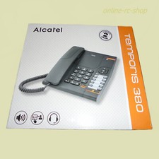 Alcatel Temporis 380 Telefon Tischtelefon schwarz schnurgebunden mit TAE Adapter