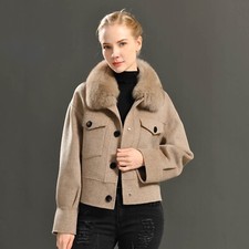 Luxus Cashmere  Jacke in beige