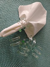 6 Serviettenringe aus Glas