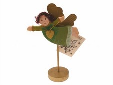 Schutzengel aus Holz, Textil