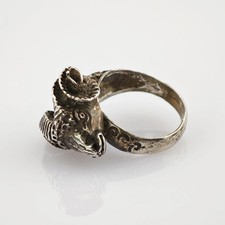 Widderkopf Silberring um 1970