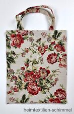 Einkaufstasche Jutetasche Jutebeutel Tragetasche Gobelin Tasche Stofftasche ROSE
