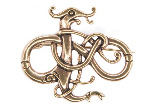 Askan drache brosche fibel - askan,