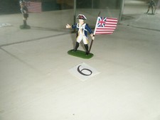 Figuren 1:32 Nr.6  Handbemalte Amerikanischer Fahnenträger  Washington 1774