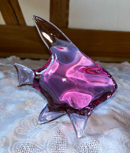 Glasfigur fisch rosa klar - glasfigur, rosa/klar
