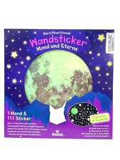 Moses Nachtleuchtende Wandsticker Mond und Sterne