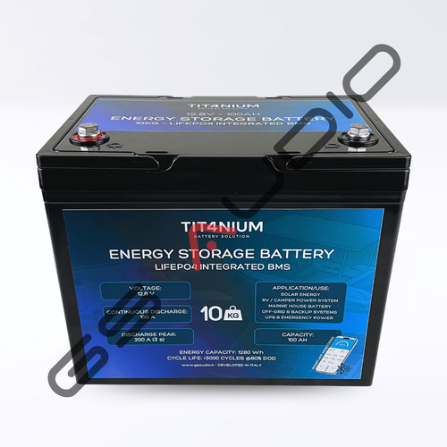 Lifepo4 titanium 100ah - titanium, 100ah-m8