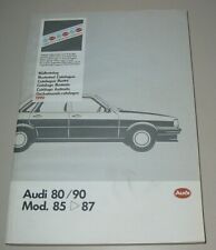Ersatzteilkatalog Bildkatalog Audi 80 90 Typ 81 B2 Buch Katalog 1985 - 1987 Buch