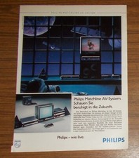 Seltene Werbung vintage PHILIPS MATCHLINE AV-System 1987