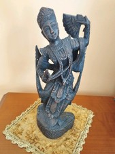   Asiatische Tänzerin 30 cm Hartholz  Schnitzwerk Statue filigran