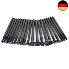 Namner 20 Stück Leder Prägestempel Set, Schwarze Leder Stempel Werkzeuge DIY L