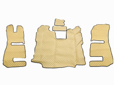 Beige Fußmatten Lederimitat