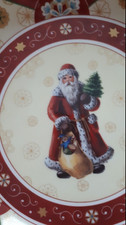 Villeroy und Boch Weinachtsteller Schale mit Weihnachtsmann Motiv