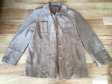 Leder Jacke Damen Beige Große