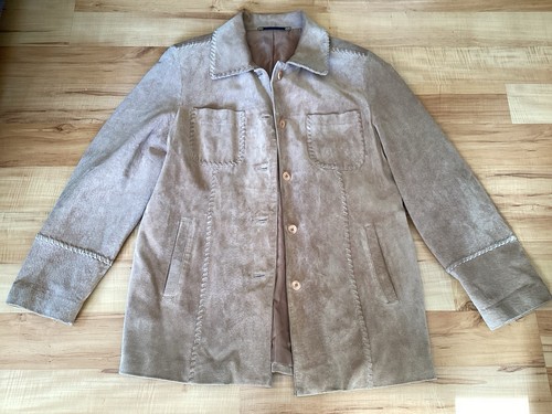 Leder jacke damen beige - jacke,