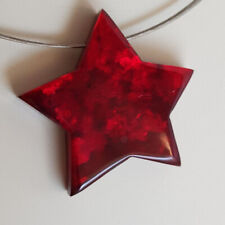 Drahtkette 49 cm Capiz Muschel Stern Anhänger 4 cm Farbwahl K 229 b