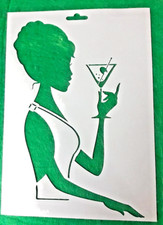 Schablone - Cocktaildame-  DIN