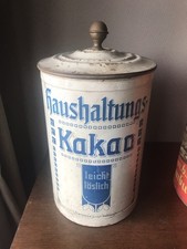 große Blechdose mit Knauf